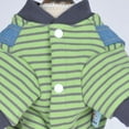 thumbnail image 5 of Pet striped suspenders Dog clothes Pet autumn and winter clothes Pet denim suspenders, 5 of 5