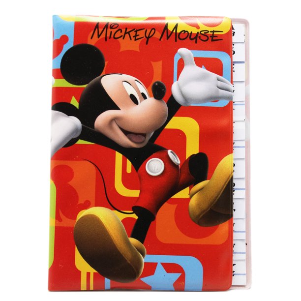 Disney's Mickey Mouse Red Colored Kids Contact/Address Book Walmart