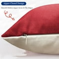 thumbnail image 4 of Decorative Throw Pillow Covers 12x20 Inch Wine Red Pillow Covers for Couch Sofa Living Room Bedroom,Farmhouse Outdoor Throw Pillow Cover,Modern Geometric Linen Square Throw Pillow Case Set of 4, 4 of 6