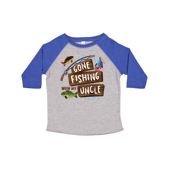 Inktastic Gone Fishing with My Uncle Boys or Girls Toddler T-Shirt
