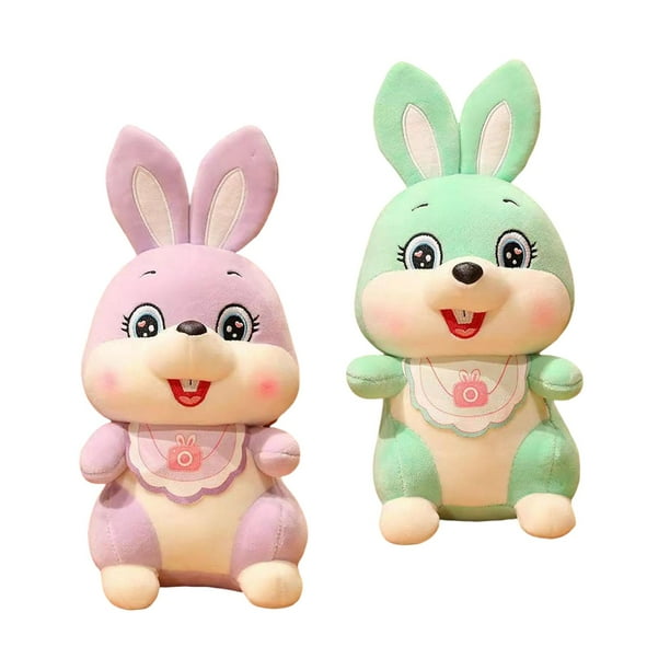 2 Piezas de Animales de Peluche de Conejo Encantadores, Recuerdos de Fiesta, Viajes Suaves para Coche