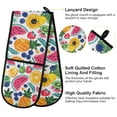thumbnail image 4 of Dailycode Double Sided Oven Mitt with Loop Heat Resistant Kitchen Long Potholders 7" x 35" Summer Tropical Fruits, 4 of 6