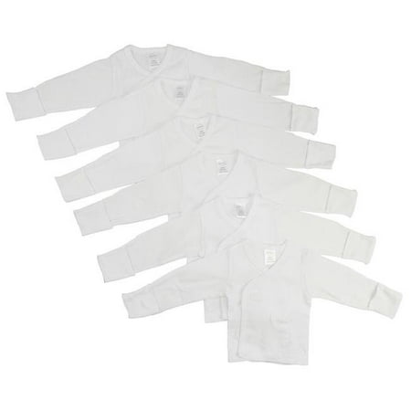 

CS-071P-071P Long Sleeve Side Snap with Mitten White - Preemie