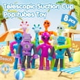 thumbnail image 6 of DoDoMagxanadu Pop Tubes Fidget Toys, Telescopic Suction Cup Sensory Stress Relief Toys, Cartoon Character Themed, Multicolor, 8 Pack, 6 of 7