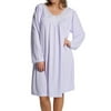 Women's Miss Elaine 217803X Plus Size Honeycomb Lavender L/S Short Gown (Lavender 2X)