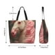 thumbnail image 5 of Disketp Haired White Horse Bolsa Tote Estampada para Mujer, Bolso de Hombro y de Mano para Compras y Viajes, 5 of 8