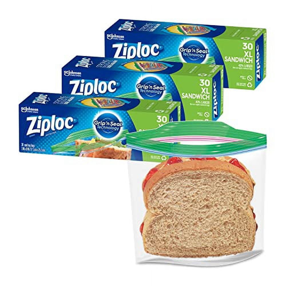 Ziploc Quart Food Storage Bags, Grip 'n Seal Technology for Easier