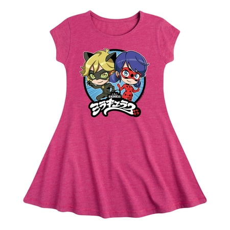 

Miraculous Lady Bug and Cat Noir - Manga Ladybug Cat Noir - Toddler And Youth Girls Fit And Flare Dress