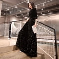 thumbnail image 3 of Vestido de noche Vestido de mujer Banquete Elegante Lujo Ligero Lujo Ligero Nicho Lujo Ligero Vestido de lentejuelas negras para anfitrión de reunión anual, 3 of 5
