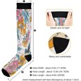 thumbnail image 3 of Coolnut Mixed Flowers Print Compression Socks for Women&Men Circulation-Best Support for Nurses,Running,Athletic-1 Packs, 3 of 7