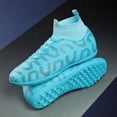 thumbnail image 3 of Zapatos de fútbol profesionales Unisex, botas de fútbol con pinchos largos hasta el tobillo, gran oferta, antideslizantes para interiores de alta calidad, 3 of 5