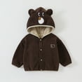thumbnail image 2 of Swuxness Toddler Hooded Warm Fleece Coat, Kids Fall Long Sleeve Jacket, Toddler Solid Color Zipper Casual Zip Up Jacket with Front Pockets for Boys and Girls Coffee, 2-3 Years, 2 of 5