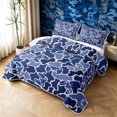 thumbnail image 3 of Manfei Rustic Camouflage Quilt Full, Vintage Camo Game Controller Full Bedspread Sets, Royal Blue, 3pcs, 1 Coverlet and 2 Pillowcases, 3 of 7