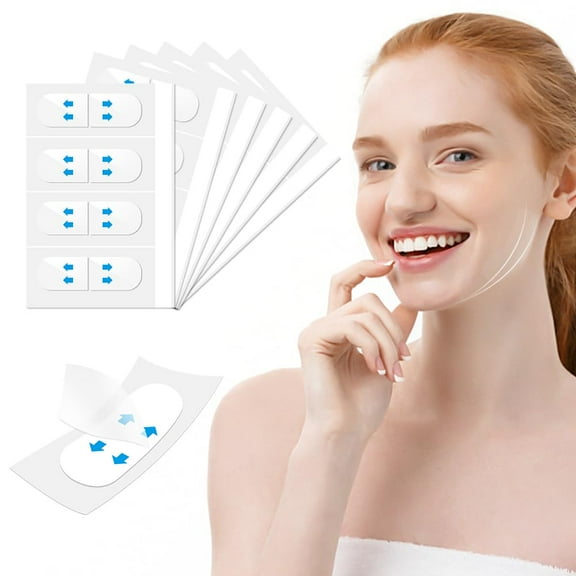 200 Pcs Face Lift Tape Invisible Face Tape Lifting Invisible Instant Face Lift Neck Tape Facial Tape for Double Chin Jowls Eyes Wrinkles Sagging Skin