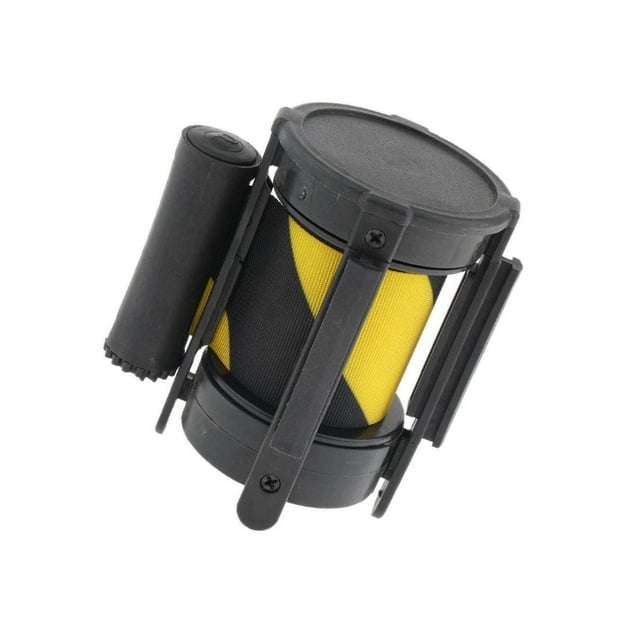 Stanchion Queue Barrier Crowd Control Retractable Black Belt Queue and Yellow