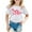 White, variant on Hienoo Toddler Girls Graphic T Shirt Short Sleeve Crew Neck Tshirt Casual Loose T-Shirt