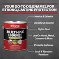 thumbnail image 3 of Evolve Alkyd Enamel Paint, Oil-Based Multi-Surface Interior & Exterior Paint for Wood, Metal & Concrete, Gloss Black, 1 Gallon, 3 of 7