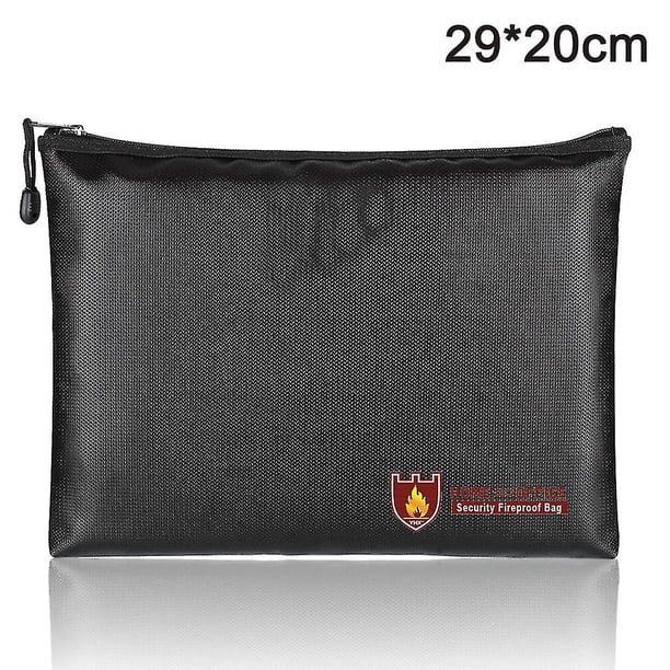 Bolsa de documentos ignífuga con almacenamiento impermeable con cremallera sellada
