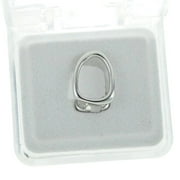 Open Face Grillz Single Cap Silver Tone One Tooth Canine or Incisor Hollow Hip Hop Grill