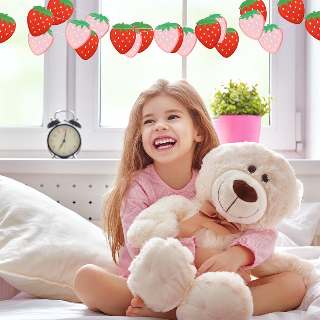 IDEANATEGRATE 4Ud Guirnalda De Fresas Reutilizable En Papel Para De Eventos
