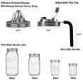 thumbnail image 3 of MasonJar Pour Spout & Juicer Lid, Leaking Proof Flip Cap with Handle, 3 of 5