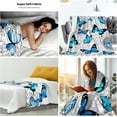 thumbnail image 2 of Butterfly Blanket Beautiful Blue Butterfly Throw Blanket Ultra Soft Flannel Butterflies Blanket Gifts for Kids Adults 40X50, 2 of 6