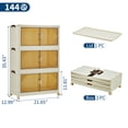 thumbnail image 2 of Sistema de Almacenamiento Apilable 144QT | 3 Niveles con Puertas Magnéticas y Ruedas | Plegable, para Hogar y Recámara, 2 of 17