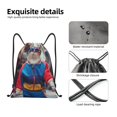 thumbnail image 3 of Kdxio Cool Cat In Sunglasses Print Drawstring Backpack Bag,Waterproof Draw String Back Sack, Gym Drawstring Bags Swim Bag For Unisex, 3 of 5