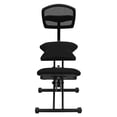 thumbnail image 4 of Ergonomic Kneeling Office Chair with Back in Black Mesh and Fabric, 4 of 7