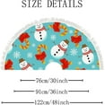 thumbnail image 2 of GZHJMY Christmas Tree Skirt, 36" Xmas Tree Skirts Christmas Candy Snowflakes and Snowmen Christmas Tree Mat for Christmas Holiday Party Ornaments, 2 of 6