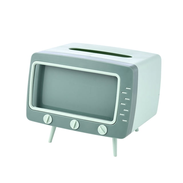 Tissue Boxwith Phone Mount,Tissue Holder TV Shaped TV Shaped Tissue Box Tissue Storage Box Reliable and Durable