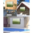 thumbnail image 2 of Outdoor TV Cover 30 to 32 Inch Weatherproof, Sage Green White Brush Stroke Textured Waterproof TV Screen Protector for Outside Decor with Zipper and Pocket 30"L x 19"H&nbsp; , Abstract Modern, 2 of 7