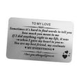 thumbnail image 3 of Luzkey 4xEngraved Wallet Insert Card Valentine's Day Gift Metal for Wedding Christmas, 3 of 8