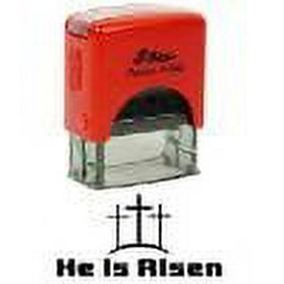 Printtoo He Is Risen Self Inking Rubber Stamp Pre,Inked Office Stamp, Home Office Business Stationery, 38 x 14 mm, Black