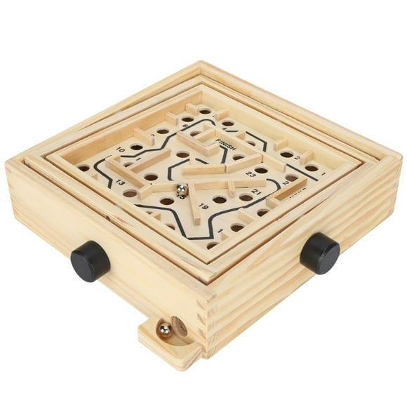 Wooden Labyrinth Board Game, Wooden Toy, Exquisite Wooden 25 Holes For Educational Toy Gifts Children Parent-Child Party Game