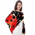 thumbnail image 4 of Seven Starred Ladybird Elegant Chiffon Silk Scarf for Women - Lightweight Breathable Wrap Shawl 70.86"x28.7, 4 of 6