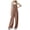 Brown-01, variant on Women's Casual Jumpsuits Ribbed Front Pocket Loose Overalls One Piece Sleeveless Wide Leg Long Pant Rompers