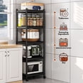 thumbnail image 6 of OKENTEN 4-Tier Sturdy Shelf, Crevice Storage for Kitchen Bathroom Bedroom Living Room, 360°Rotation & removable, 6 of 6