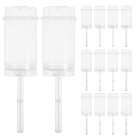 

NUOLUX 30pcs Round Push-Up Cake Shooter Plastic Clear Cake Holder Push Pops Cake Container with Lid