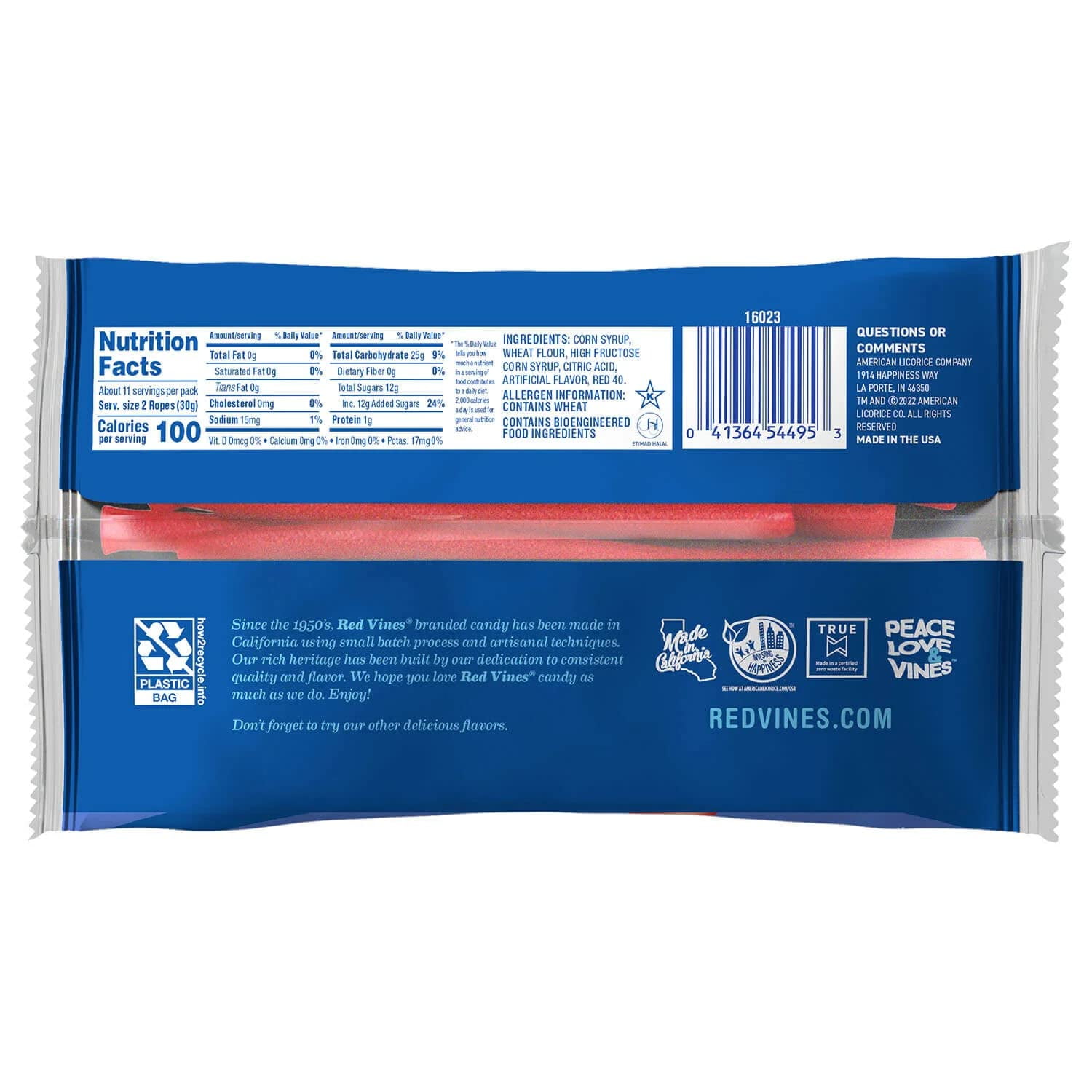 Red Vines Ropes 12 Ounce Bag (Pack of 20)