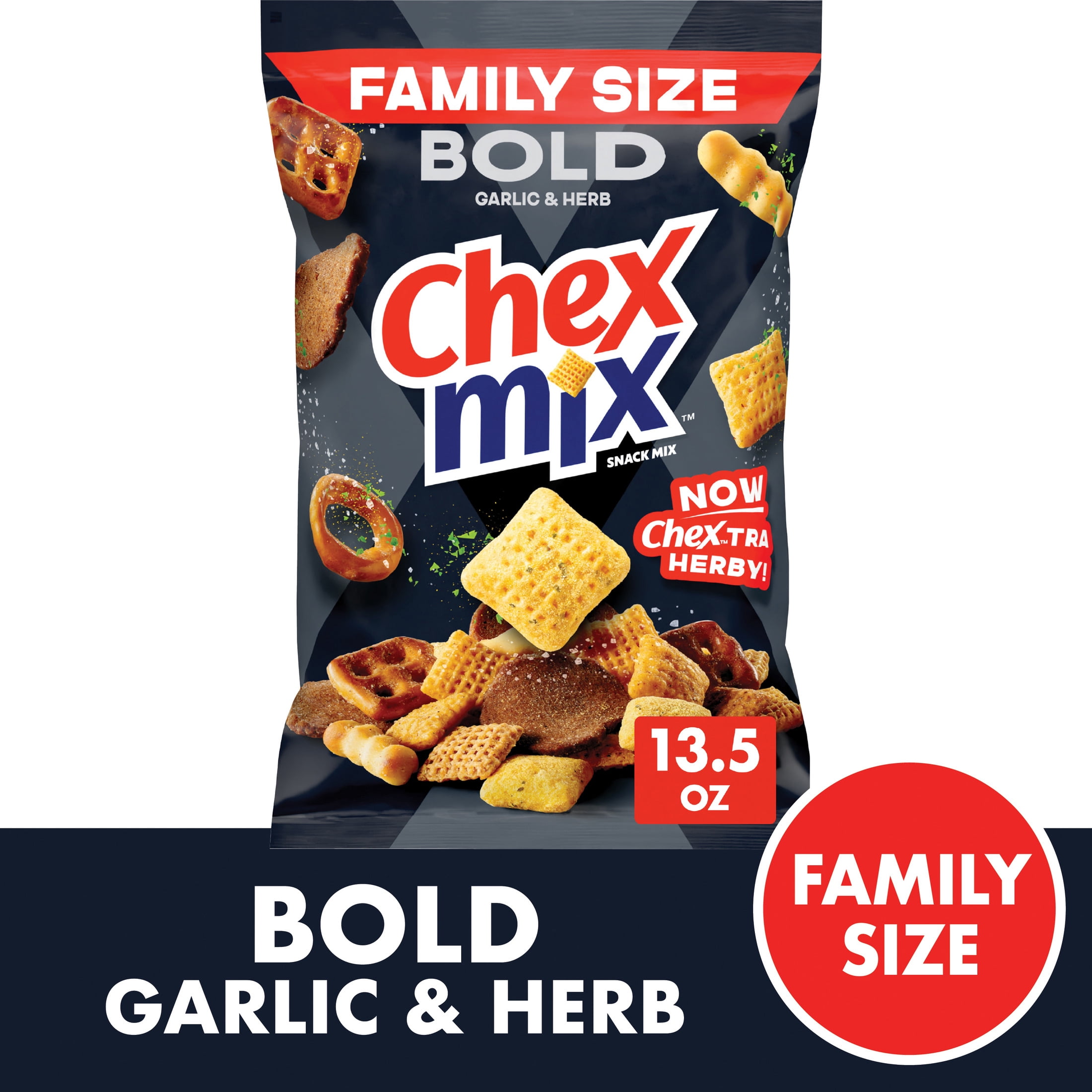 Chex Mix Traditional Savory Family Size Snack Mix & Party Chip Bag