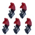 thumbnail image 1 of ESUPPORT 12V 20A Red Cover Rocker Toggle Switch SPST ON/OFF Car Truck Boat 2Pin Pack of 5, 1 of 4