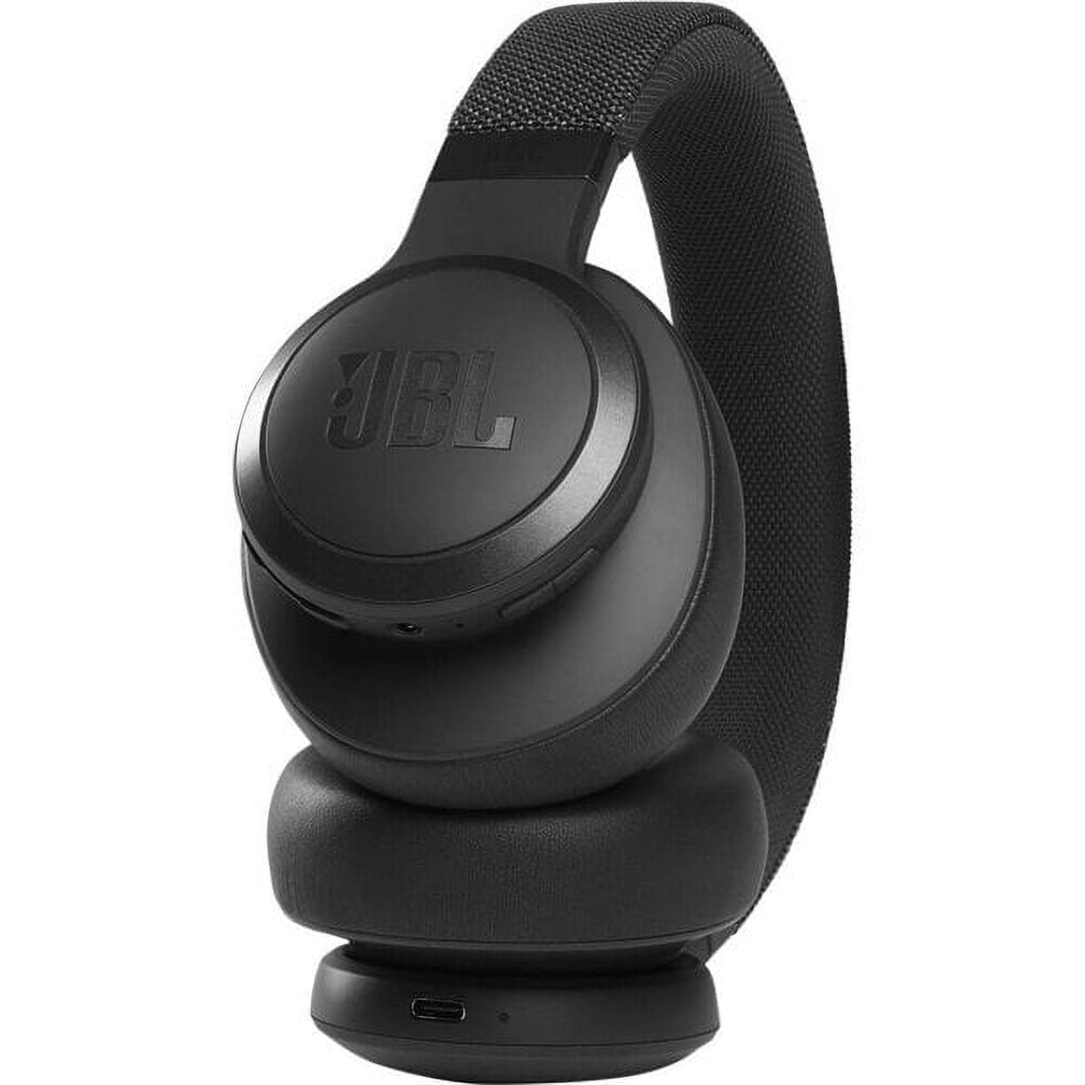 Refurbished JBL JBLLIVE660NCBLKAM Live 660NC Wireless Noise Cancelling Over The Ear Headphones Black Walmart