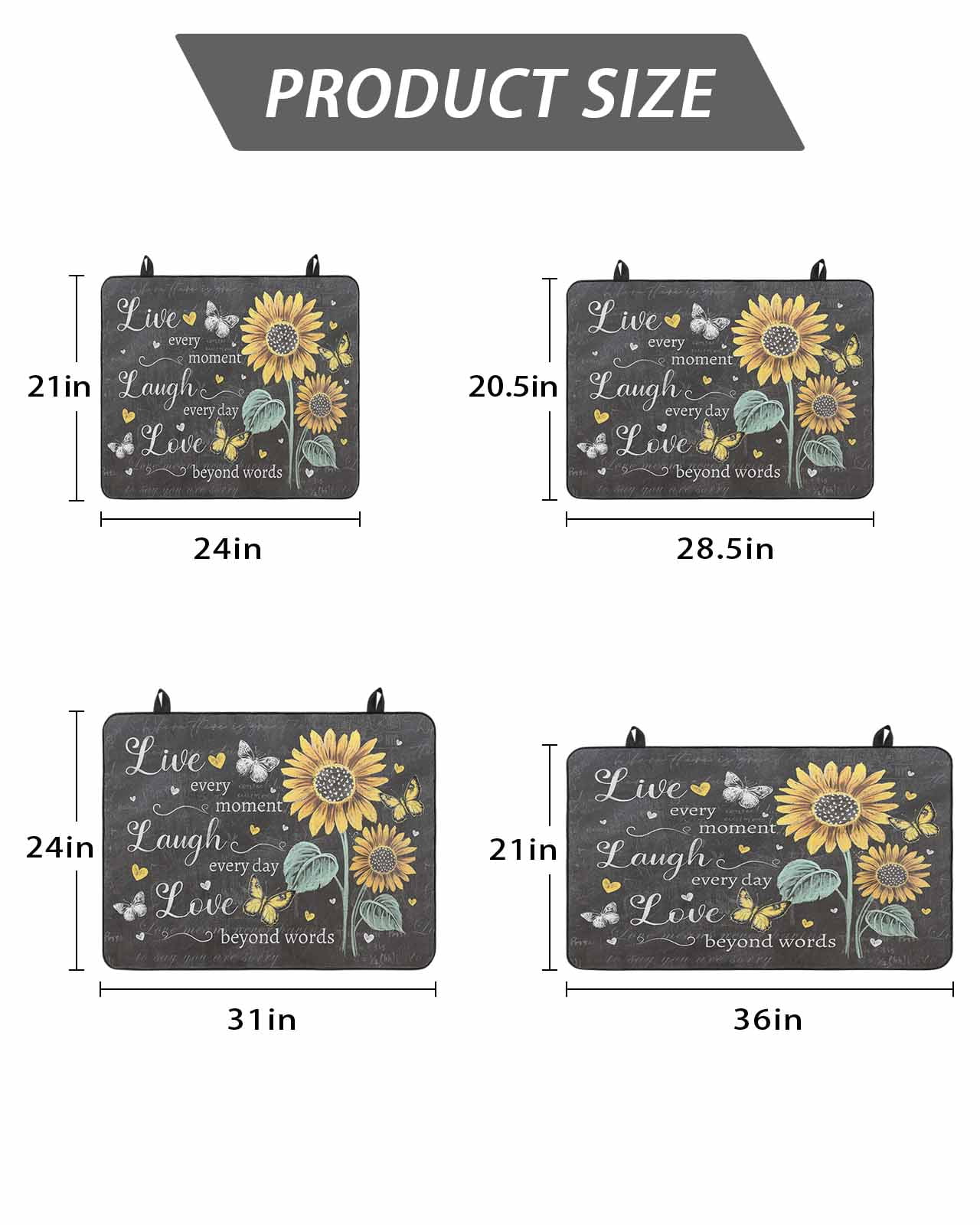 Stove Top Covers for Electric Stove 36x21 Inches, Retro Sunflower Heat Insulation Fireproof Glass Cooktop Protector, Spring Summer Farmhouse Floral Butterfly Countertop Stovetop Cover for Kitchen