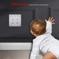 thumbnail image 4 of ENERLITES Elite Series Screwless Decorator Wall Plate Child Safe Outlet Cover, Size 2-Gang 4.68" H x 4.73" L, Unbreakable Polycarbonate Thermoplastic, SI8832-BSV, Brushed Silver, 4 of 5