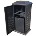 thumbnail image 2 of Modern Home Laguna Weatherproof Indoor/Outdoor Cast Aluminum Trash Receptacle Bin, 2 of 2