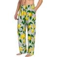 thumbnail image 6 of Logiee Lemon Seamless Pattern Oil Painting Effect Print Pajama Pants for Men,Men’s Pajama Bottoms,Mens PJ Pants with Pockets & Button Fly-Small, 6 of 6
