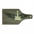thumbnail image 1 of Modern Cutting Board, Music Theme Rock Talent Wings Guitar Instrument Art Print, Decorative Tempered Glass Cutting and Serving Board, Wine Bottle Shape, Charcoal Grey Mustard, by Ambesonne, 1 of 1