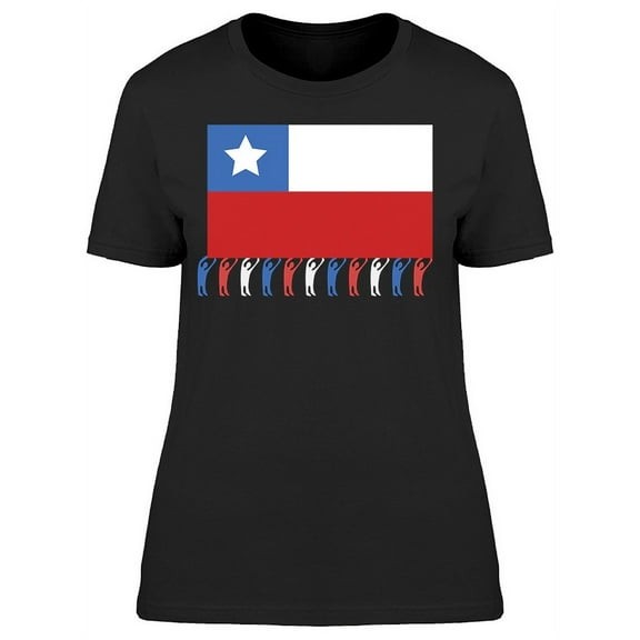 Chilean National Flag T-Shirt Women -Image by Shutterstock, Female Medium
