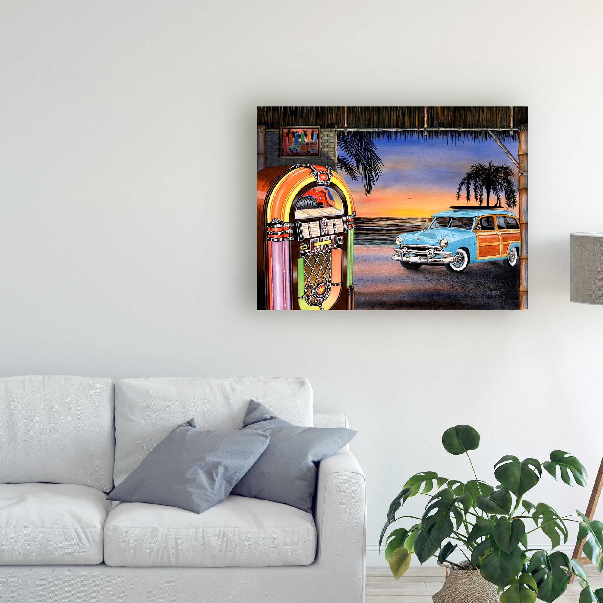 Trademark Fine Art 'Beach Music Juke' Canvas Art by Patrick Sullivan